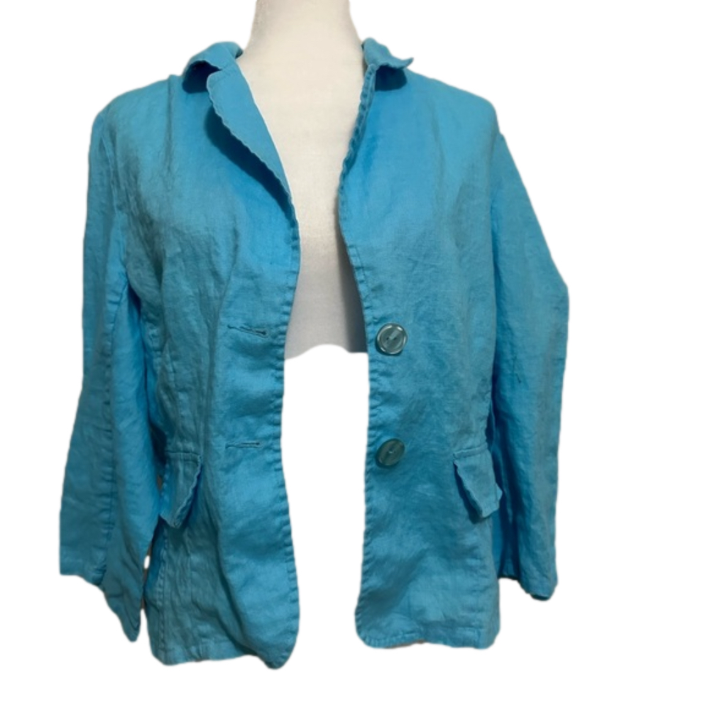 Sunny Leigh 100% Linen Button Front Jacket